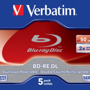 Pack 5x Blu-Ray BD-RE DL 50GB 2x - VERBATIM
