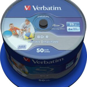 Pack 50x Disco de Blu-Ray virgem BD-R 25GB - VERBATIM