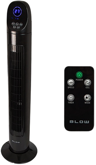 Ventoinha de Torre LCD 3 Velocidades 90W (Preto) - BLOW