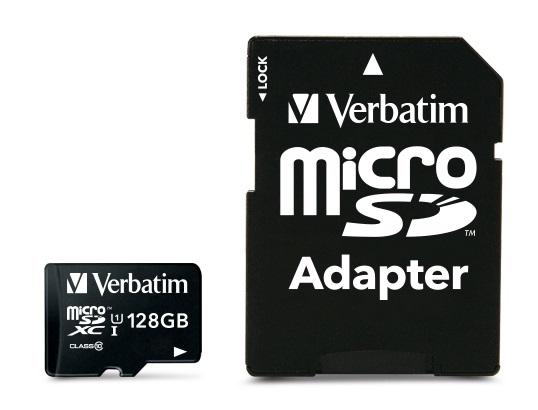 Cartão de Memória MicroSDXC Premium 128GB (Classe 10) - VERBATIM