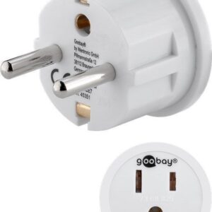 Ficha Adaptadora Universal de Viagem USA/Jap?o p/ Fichas Europeias Schuko