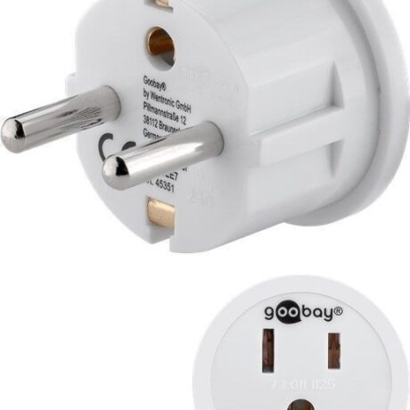 Ficha Adaptadora Universal de Viagem USA/Japão p/ Fichas Europeias Schuko