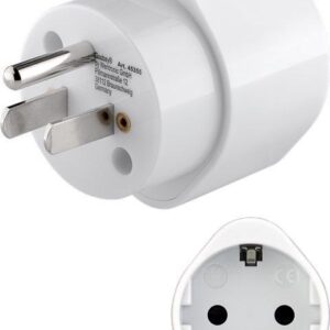 Ficha Adaptadora Universal de Viagem Euro Schuko Fêmea - Japão/USA Macho
