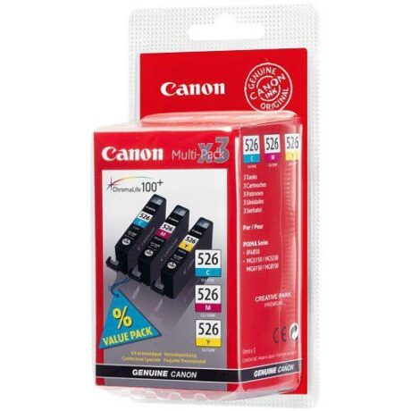 Pack 3x Tinteiros CLI-526 C/M/Y - CANON