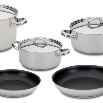 Conjunto de Cozinha Low Cost A em Aço Inoxidável (5 Peças) - SILAMPOS
