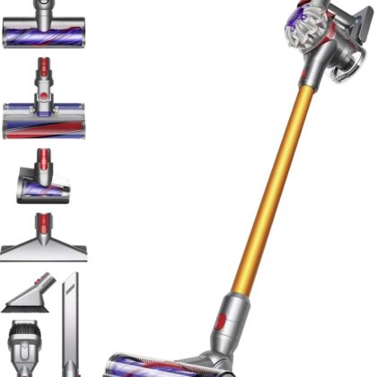 Aspirador Vertical V8 Absolute s/ Fios 21.6V 115AW (Prateado/Amarelo) - DYSON