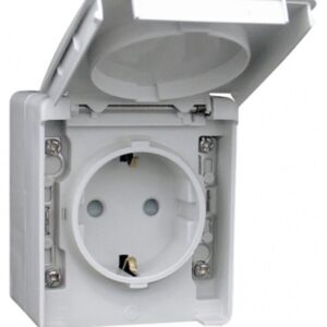 Tomada 2P+T SCHUKO 16A 250V c/ Alvéolos Protegidos Série Estanque48 - EFAPEL