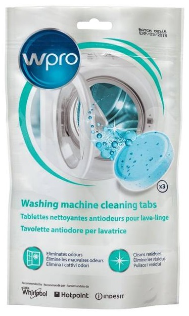 Pack 3x Pastilhas Anti-Odores p/ Máquinas Lavar Roupa AFR301 - WPRO
