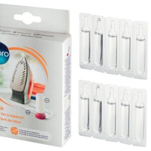 Pack Limpeza Ferro Engomar c/ 10 Cartuchos Anti-Calcário + Stick Limpeza Base IRON KIT IRO011 - WPRO