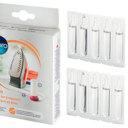Pack Limpeza Ferro Engomar c/ 10 Cartuchos Anti-Calcário + Stick Limpeza Base IRON KIT IRO011 - WPRO