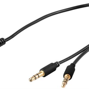 Cabo Adaptador Jack 3,5mm 4 Pinos F?mea - 2x Jack 3,5mm Macho Stereo (40cm) - GOOBAY