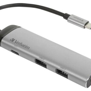 Hub USB C - USB C / HDMI / 2x USB A (Cinzento) - VERBATIM