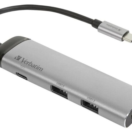 Hub USB C - USB C / HDMI / 2x USB A (Cinzento) - VERBATIM