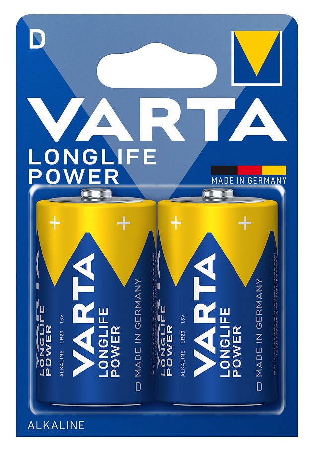 Blister de 2 Pilhas Alcalinas High Energy D LR20 - VARTA