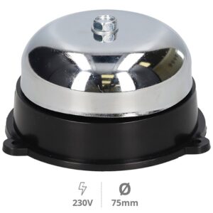 Campainha Cromada 220V 86dB (Ø 7,5cm) - GSC