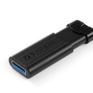 Pen Drive PinStripe 64GB USB Type-A 3.2 Gen 1 (3.1 Gen 1) (Preto) - VERBATIM