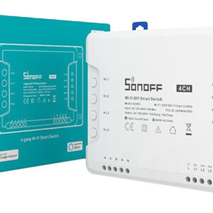 Comutador / Interruptor 4 Canais s/ Fios Wi-Fi p/ Dom?tica Comp. Amazon Echo, Google Home - Sonoff