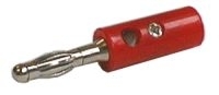 Ficha Banana Macho 4mm - Vermelho