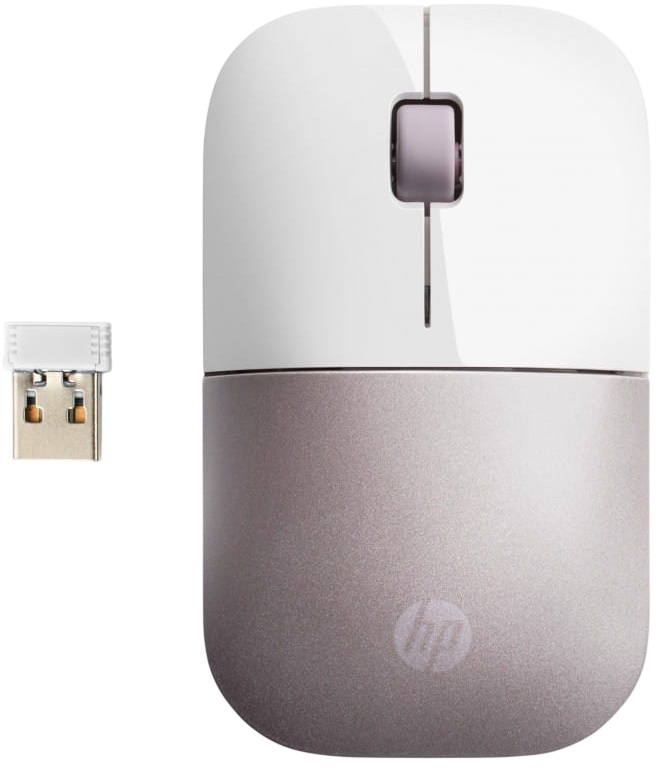 Rato Wireless Z3700 1200DPI (Branco/Rosa) - HP