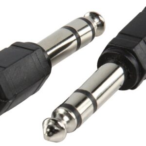 Ficha Adaptadora Jack 6,5mm Macho Stereo - Jack 3,5mm Femea Stereo