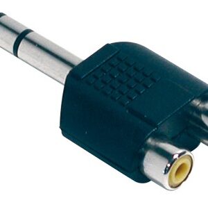 Ficha Adaptadora Jack 6,5mm Stereo Macho - 2 RCA Femea