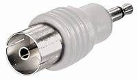 Ficha Adaptadora Jack 3,5mm Macho Mono - TV Femea