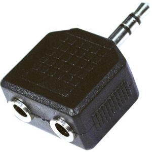 Ficha Adaptadora Jack 3,5 M. Stereo - 2 Jack 3,5 F. Stereo