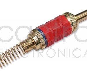 Ficha Jack 6,3mm Macho Stereo Vermelha