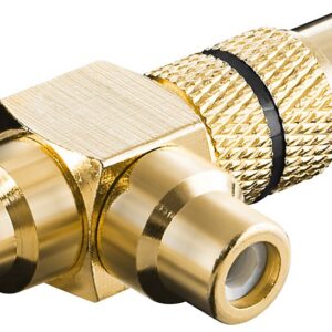 Ficha Adaptadora 1 RCA Macho - 2 RCA Femea