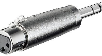 Ficha Adaptadora Canon Femea - Jack 6,5mm Macho Stereo