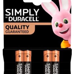 Blister 4 Pilhas Alcalinas 1,5V LR03 AAA - Duracell SIMPLY