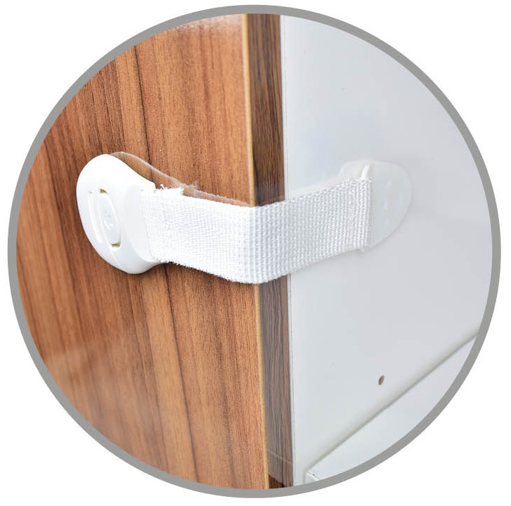 Pack 2x Bloqueios Segurança Ajustáveis p/ Portas - GSC
