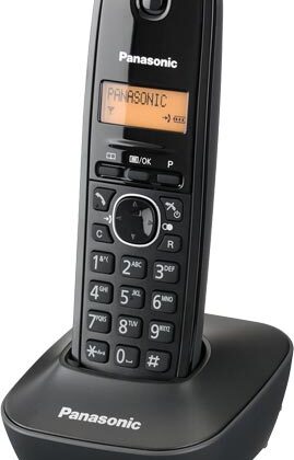 Telefone s/ Fios KX-TG1611 (Preto) - PANASONIC
