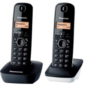 Pack 2x Telefone s/ Fios 1612 Duo (Preto/Branco) - PANASONIC