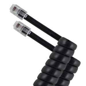 Cabo p/ Liga??o do Auscultador Telefone RJ10 (2 mts) - Preto