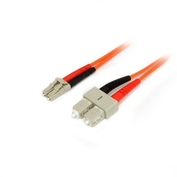Cabo de Fibra Ótica OM2 LC SC Laranja (1 metro) - STARTECH