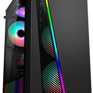 Caixa ATX Glayze Rgb Gaming Preto s/ Fonte - UNYKA