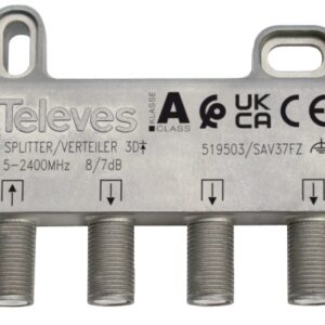 Repartidor Interior (5-2400MHz) 3 Sa?das F 5...2400MHz 8/7dB - TELEVES 519503