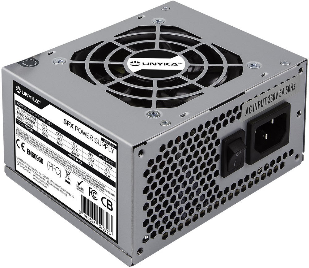 Fonte de Alimentação SFX 450W (Prateado) - UNYKACH