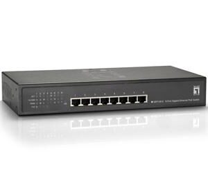 Switch 8 Portas Gigabit Ethernet PoE Plus, 802.3at, 61.6W GEP-0812 - LEVEL ONE