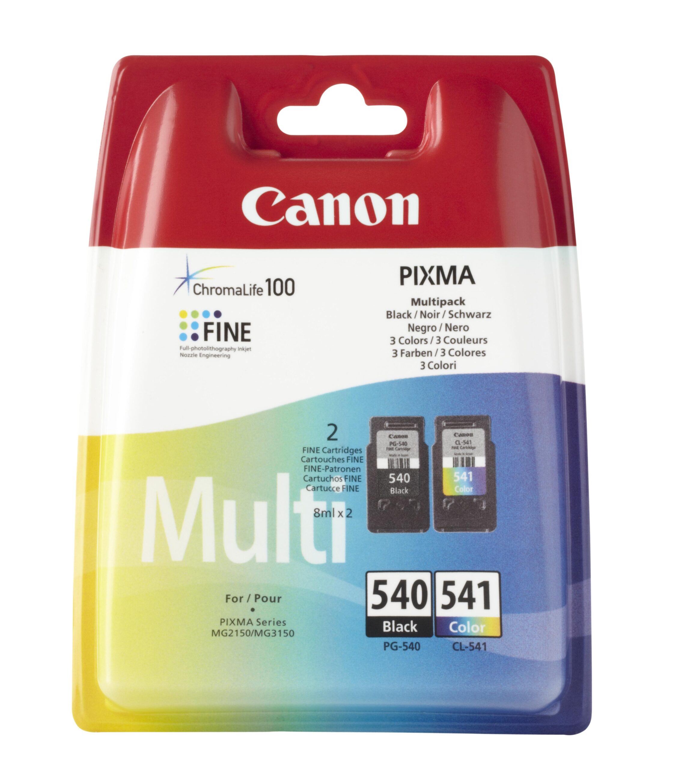 Pack 2x Tinteiros PG-540/CL-541 (Preto/Cores) - CANON