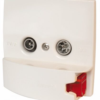 Embelezador Branco Com Tomada RJ45 - TELEVES
