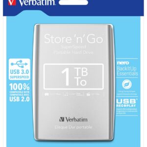 Disco Externo Store n Go 1TB Prateado - VERBATIM