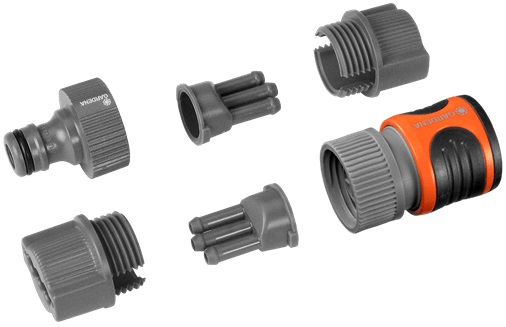 Pack 6x Conjuntos de Uniões p/ Mangueiras Micro Perfuradas- GARDENA