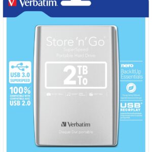 Disco Externo Store-n-Go 2.5 2TB 3.2 (Prateado) - VERBATIM