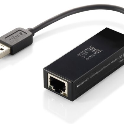 Placa de Rede Externa Gigabit USB A Macho - LAN RJ45 Femea - USB-0401 - Level One