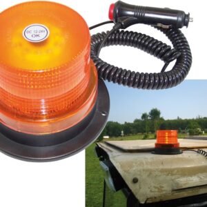 Luz de Emergência 60 LEDs Magnética 12/24V Laranja c/ Cabo (2 mts)
