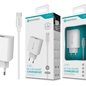 Carregador com Cabo Micro Branco 2.4A 1 USB NOVOTECK C-002V