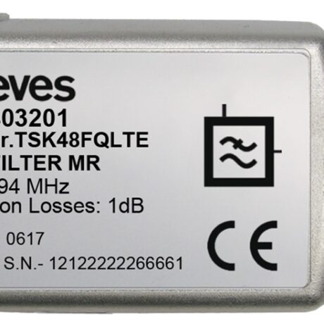 Filtro LTE/5G MR (Medium Rejection) c/ Passagem DC 47...694MHz (C.48) Conector F - TELEVES 403201