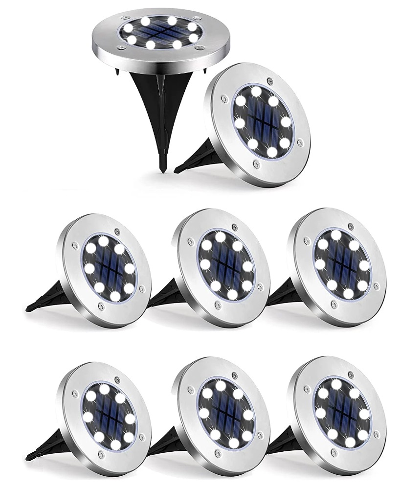 Pack 8x Projetores LED Solar Exterior p/ Jardim